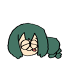 梅雨ちゃんの顔スタンプ（個別スタンプ：1）