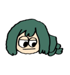 梅雨ちゃんの顔スタンプ（個別スタンプ：3）