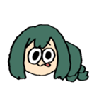梅雨ちゃんの顔スタンプ（個別スタンプ：4）