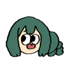 梅雨ちゃんの顔スタンプ（個別スタンプ：8）