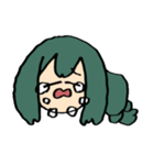 梅雨ちゃんの顔スタンプ（個別スタンプ：10）