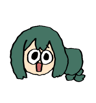 梅雨ちゃんの顔スタンプ（個別スタンプ：37）