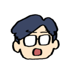 飯田くんの顔スタンプ（個別スタンプ：14）