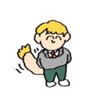 うれしそうなA組のスタンプ（個別スタンプ：12）