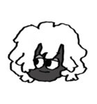 黒色くんの顔スタンプ（個別スタンプ：6）