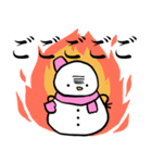 スノーマン ピンク色くん（個別スタンプ：4）