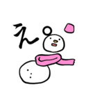 スノーマン ピンク色くん（個別スタンプ：7）