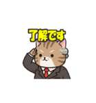 シンプルオジ猫スタンプ（個別スタンプ：10）