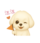 わんで伝えるマルチーズ TW（個別スタンプ：5）