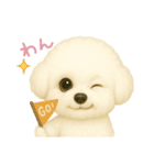 わんで伝えるビションフリーゼ JP（個別スタンプ：5）