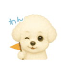 わんで伝えるビションフリーゼ JP（個別スタンプ：9）