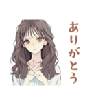ふんわり大人女子の毎日メイク（個別スタンプ：3）
