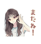 ふんわり大人女子の毎日メイク（個別スタンプ：7）