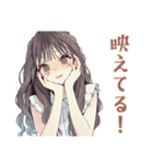 ふんわり大人女子の毎日メイク（個別スタンプ：10）