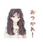 ふんわり大人女子の毎日メイク（個別スタンプ：19）