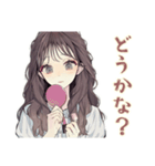 ふんわり大人女子の毎日メイク（個別スタンプ：31）