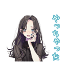 しっかり者な女子のやっちゃった謝罪（個別スタンプ：1）