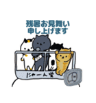 日本猫の夏 よく使う日常会話スタンプ（個別スタンプ：14）