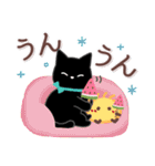 サクサク使える❤黒猫さん3（個別スタンプ：36）