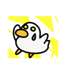 動く！カラフル背景あひるちゃん（個別スタンプ：3）
