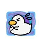 動く！カラフル背景あひるちゃん（個別スタンプ：5）