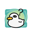 動く！カラフル背景あひるちゃん（個別スタンプ：6）
