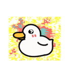 動く！カラフル背景あひるちゃん（個別スタンプ：8）
