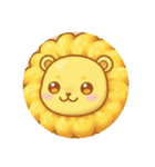 黄色いライオントラカプセルトイ（個別スタンプ：1）