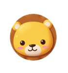 黄色いライオントラカプセルトイ（個別スタンプ：3）