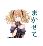 金髪ゴスロリツインテ女子の返信♡（個別スタンプ：6）