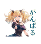 金髪ゴスロリツインテ女子の返信♡（個別スタンプ：16）
