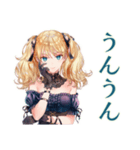 金髪ゴスロリツインテ女子の返信♡（個別スタンプ：18）