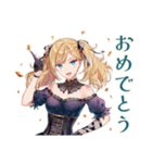 金髪ゴスロリツインテ女子の返信♡（個別スタンプ：32）