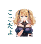 金髪ゴスロリツインテ女子の返信♡（個別スタンプ：39）