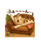 にゃんこスタンプ＊ふわふわ三毛猫風（個別スタンプ：21）