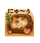 にゃんこスタンプ＊ふわふわ三毛猫風（個別スタンプ：26）
