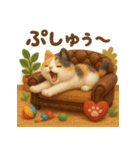 にゃんこスタンプ＊ふわふわ三毛猫風（個別スタンプ：30）