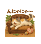 にゃんこスタンプ＊ふわふわ三毛猫風（個別スタンプ：38）