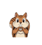 【愛を伝える動物達】（個別スタンプ：1）