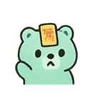 お札クマ 幽霊行進（個別スタンプ：5）