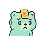 お札クマ 幽霊行進（個別スタンプ：15）
