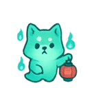 おばけ柴犬 提灯パレード（個別スタンプ：1）