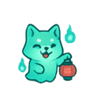 おばけ柴犬 提灯パレード（個別スタンプ：2）