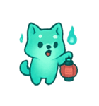 おばけ柴犬 提灯パレード（個別スタンプ：18）