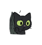 びびり黒猫ミミの霊月パニック（個別スタンプ：3）