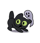 びびり黒猫ミミの霊月パニック（個別スタンプ：5）