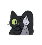 びびり黒猫ミミの霊月パニック（個別スタンプ：8）