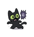 びびり黒猫ミミの霊月パニック（個別スタンプ：13）