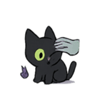 びびり黒猫ミミの霊月パニック（個別スタンプ：18）