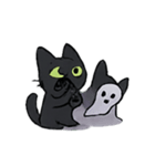 びびり黒猫ミミの霊月パニック（個別スタンプ：20）